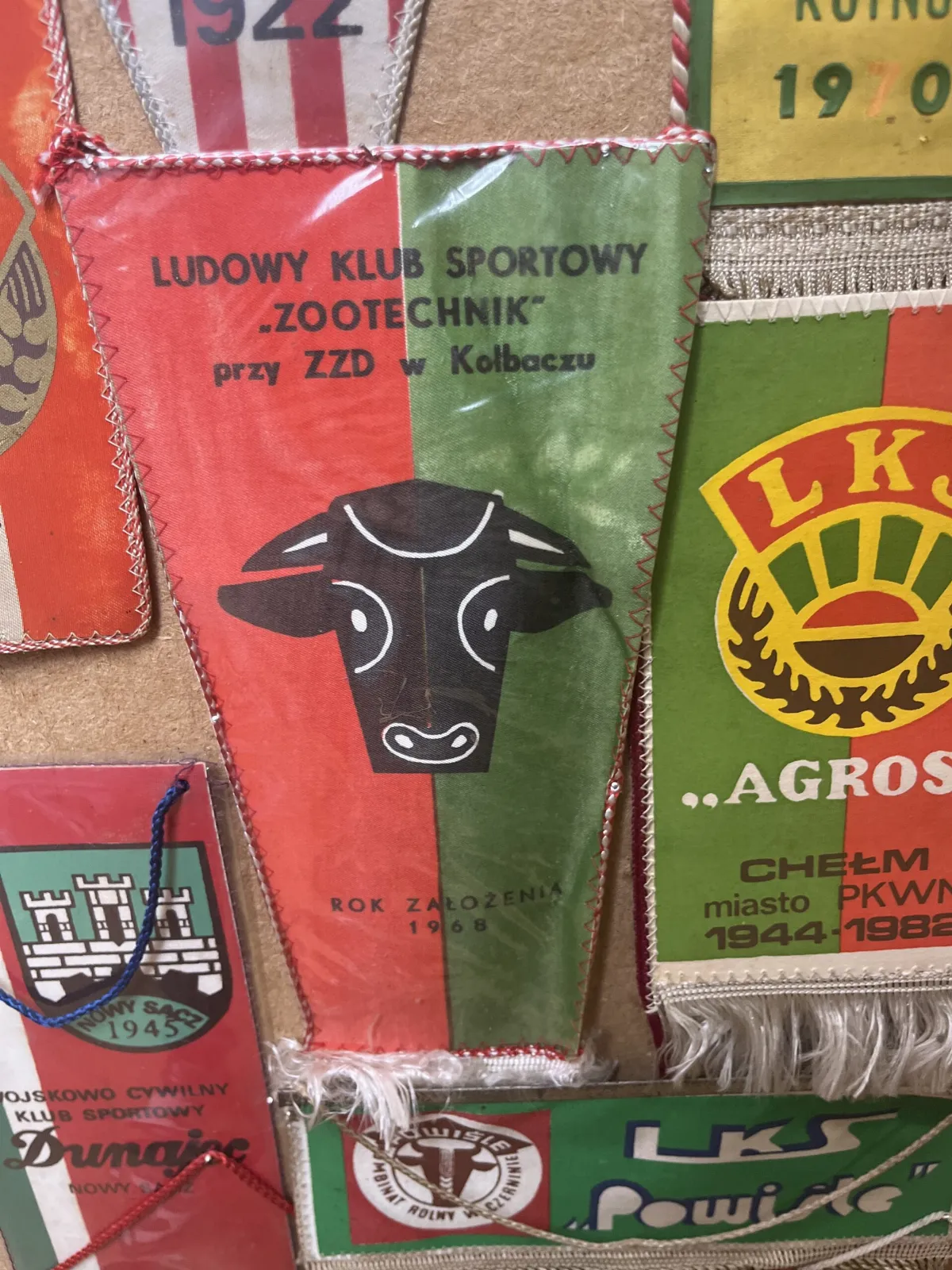 Proporczyk LKS Zootechnik z 1968 roku w Kołbaczu