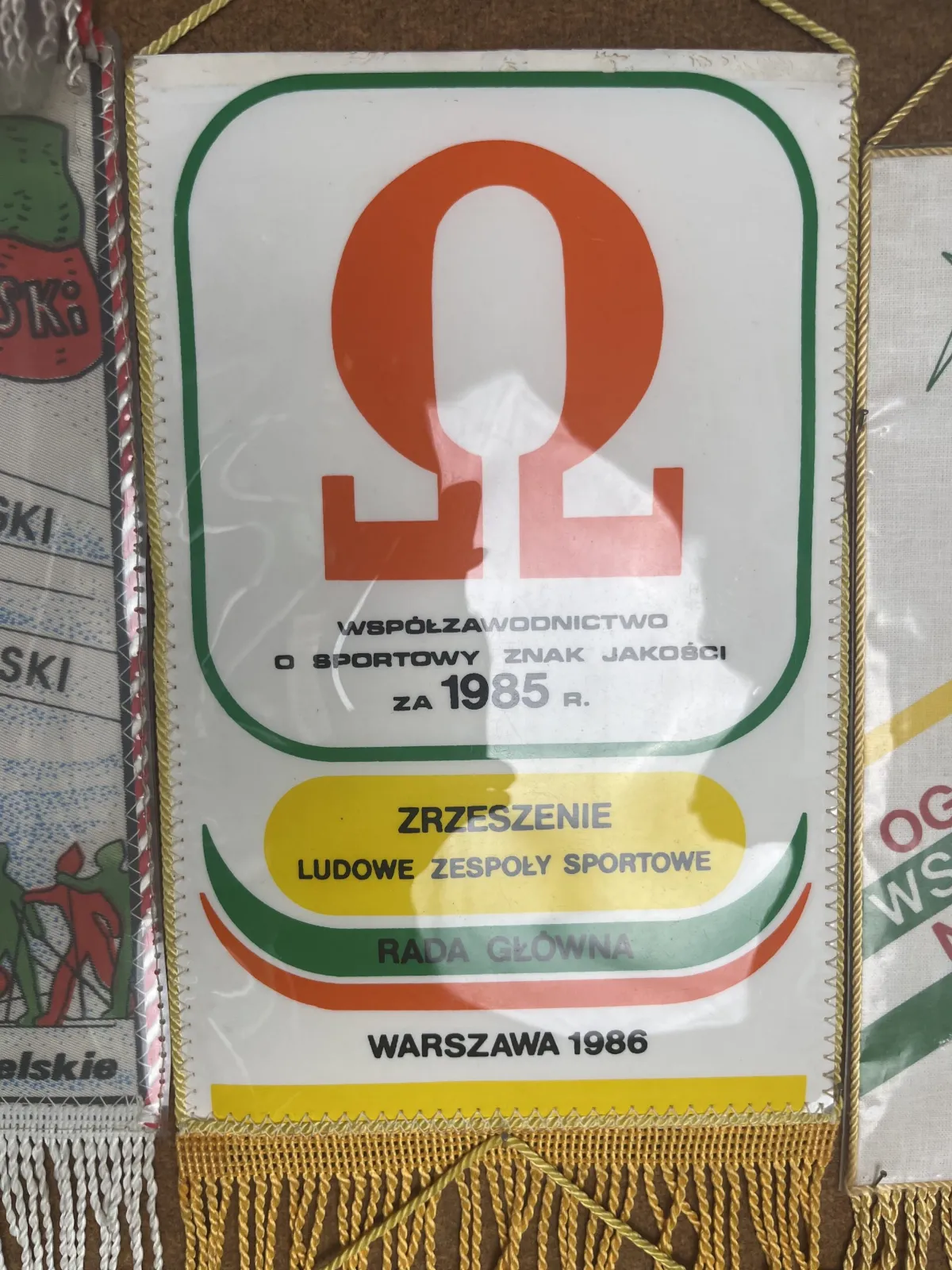 Proporczyk Współzawodnictwa o Sportowy Znak Jakości Omega za 1985 rok