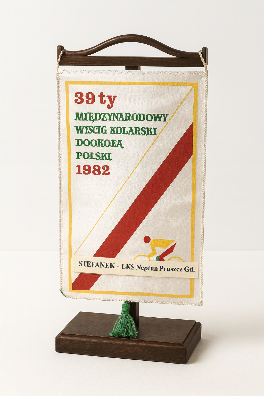 Proporczyk z 39. Międzynarodowego Wyścigu Kolarskiego Dookoła Polski 1982