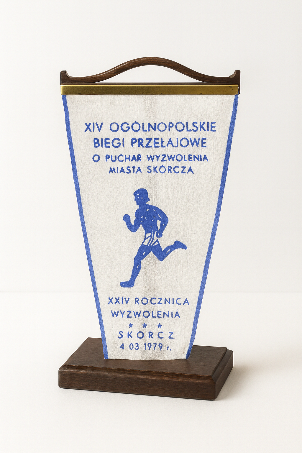 Proporczyk XIV Ogólnopolskich Biegów Przełajowych Skórcz 1979