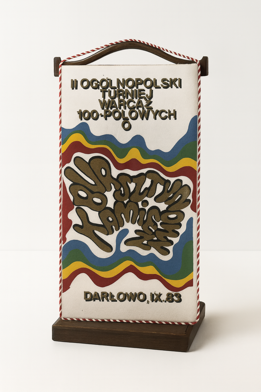 Proporczyk II Ogólnopolskiego Turnieju Warcabów 100-polowych w Darłowie