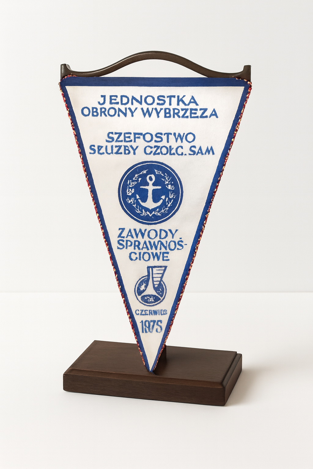 Proporczyk Jednostki Obrony Wybrzeża z zawodów sprawnościowych 1975
