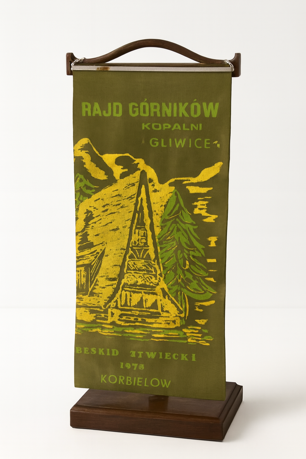Proporczyk z Rajdu Górników Kopalni Gliwice w Beskidzie Żywieckim 1978