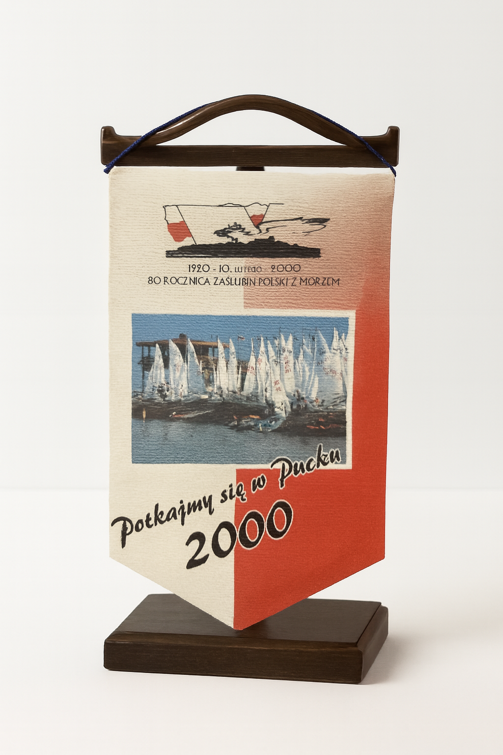Proporczyk związany z 80. rocznicą zaślubin Polski z morzem