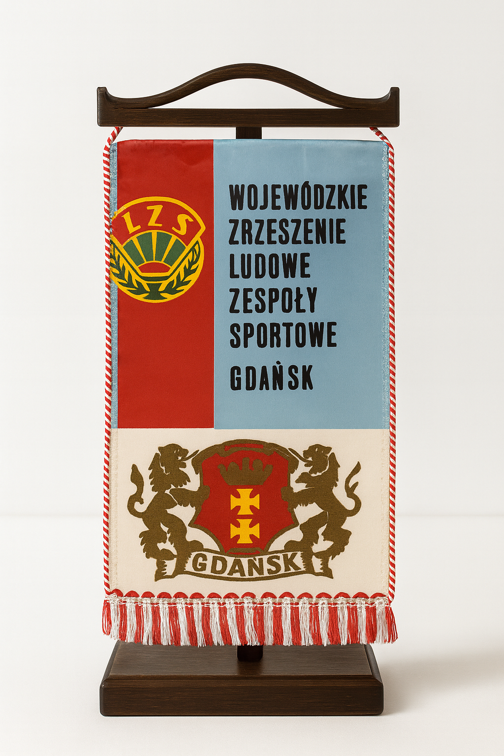 Proporczyk WZ LZS Gdańsk z herbem Gdańska
