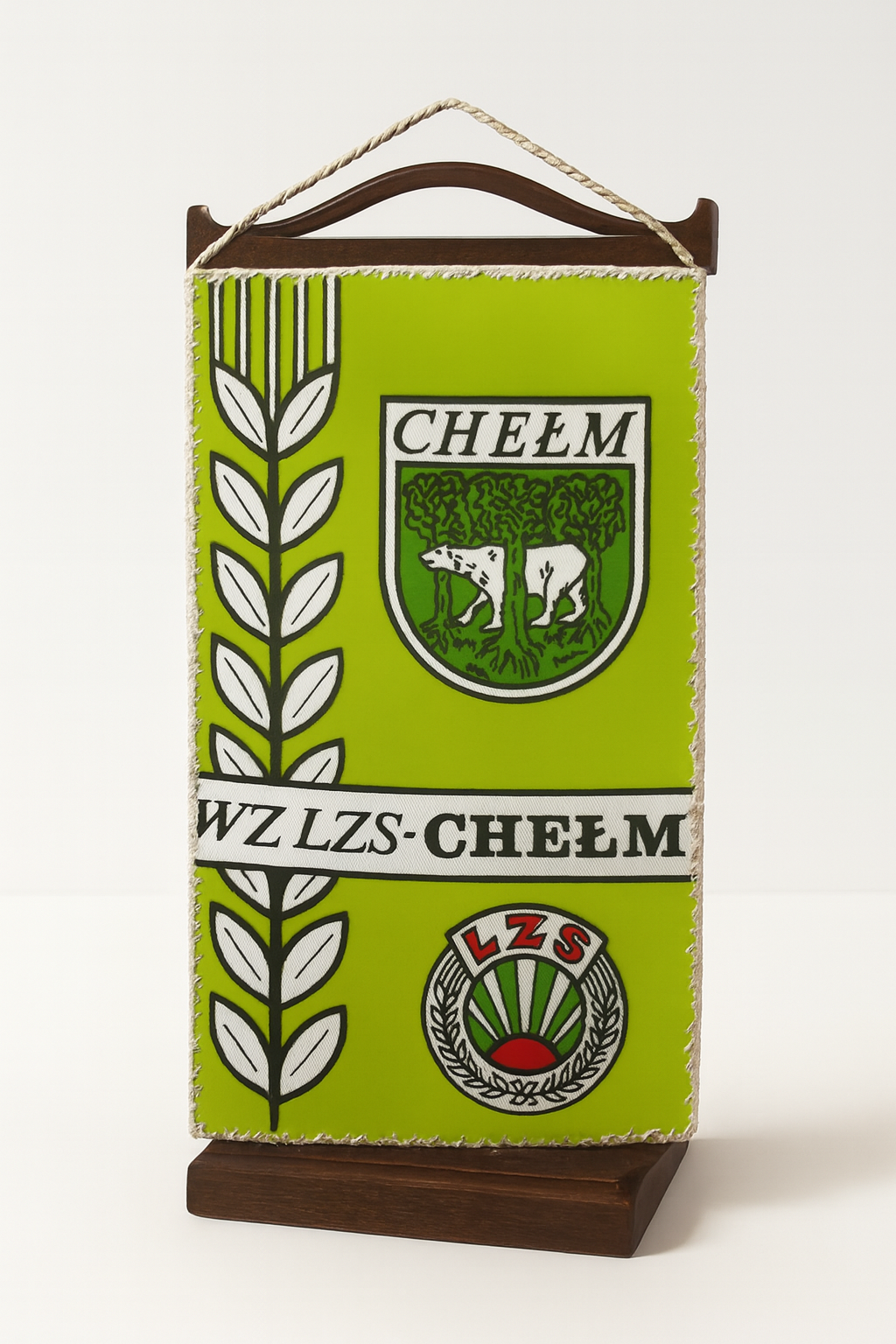 Proporczyk WZ LZS Chełm z zielonym herbem