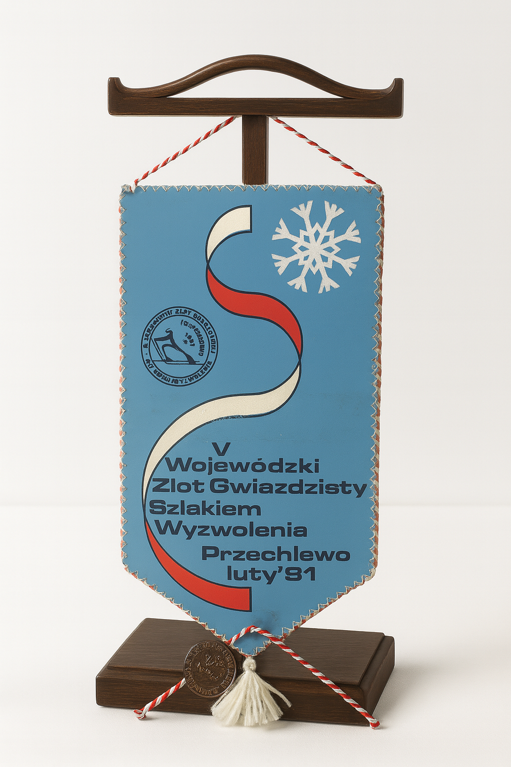 Proporczyk V Wojewódzkiego Zlotu Gwiaździstego Szlakiem Wyzwolenia, Przechlewo 1981.