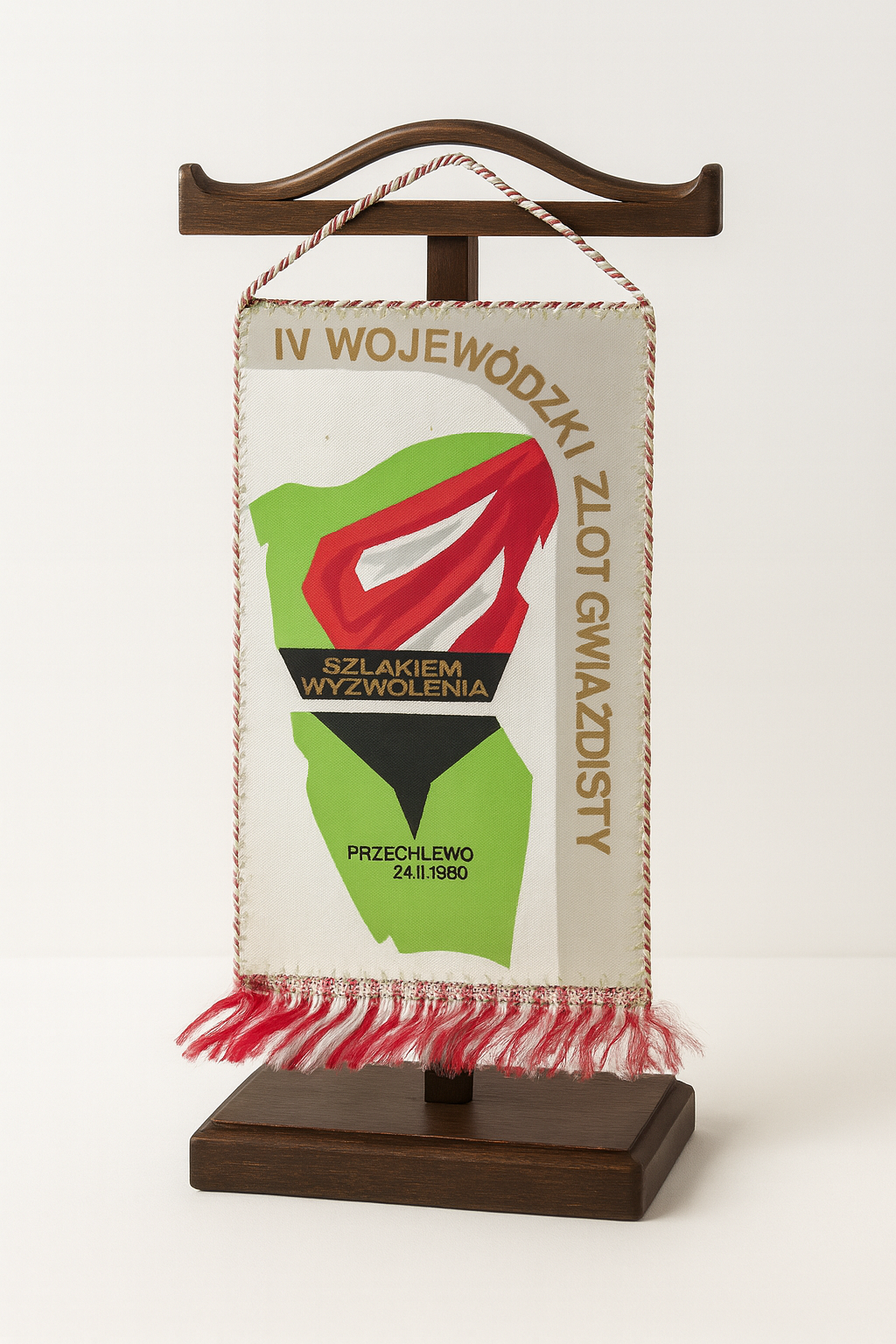 Proporczyk z IV Wojewódzkiego Zlotu Gwiaździstego w Przechlewie 1980