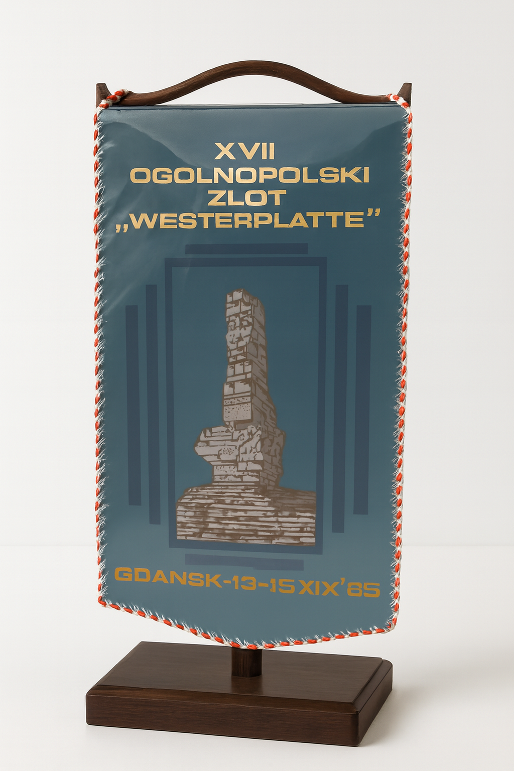 Proporczyk XVII Ogólnopolskiego Zlotu Westerplatte z Gdańska 1985