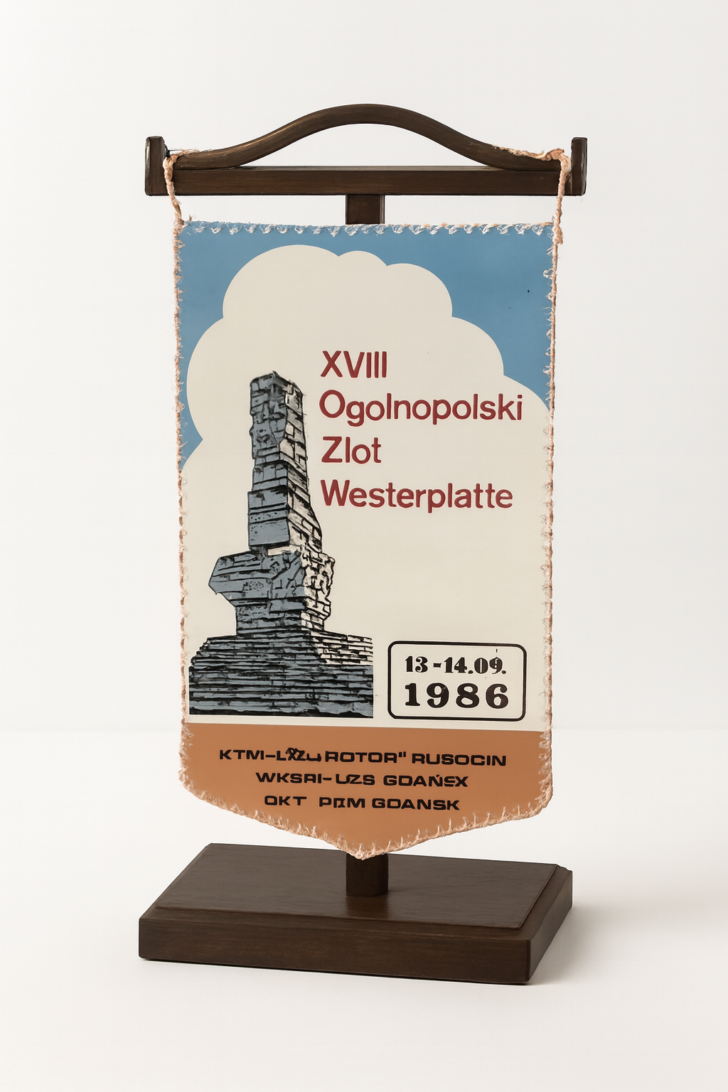 Proporczyk XVIII Ogólnopolskiego Zlotu Westerplatte 1986