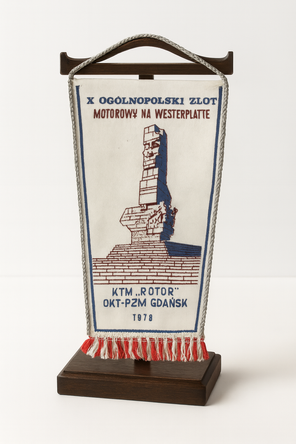 Proporczyk z X Ogólnopolskiego Zlotu Motorowego na Westerplatte 1979