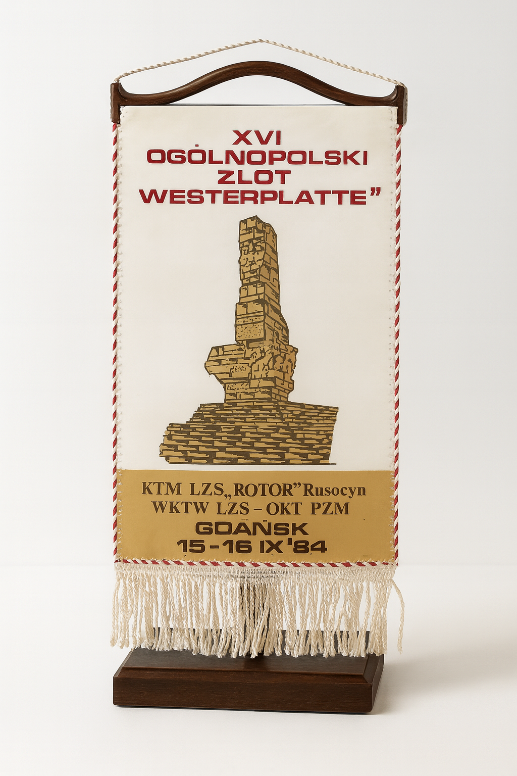 Proporczyk z XVI Ogólnopolskiego Zlotu Westerplatte 1984