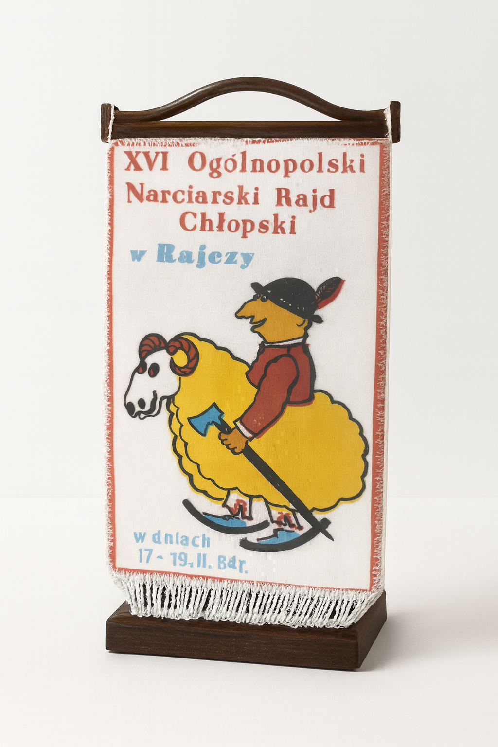 Proporczyk XVI Ogólnopolskiego Narciarskiego Rajdu Chłopskiego w Rajczy