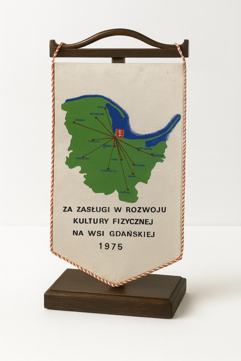 Proporczyk za zasługi w rozwoju kultury fizycznej na wsi gdańskiej 1975