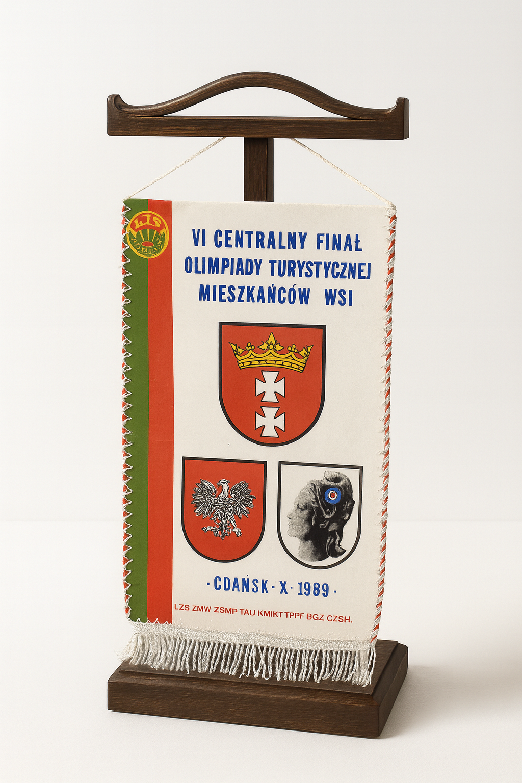 Proporczyk VI Centralnego Finału Olimpiady Turystycznej Mieszkańców Wsi z Gdańska 1989