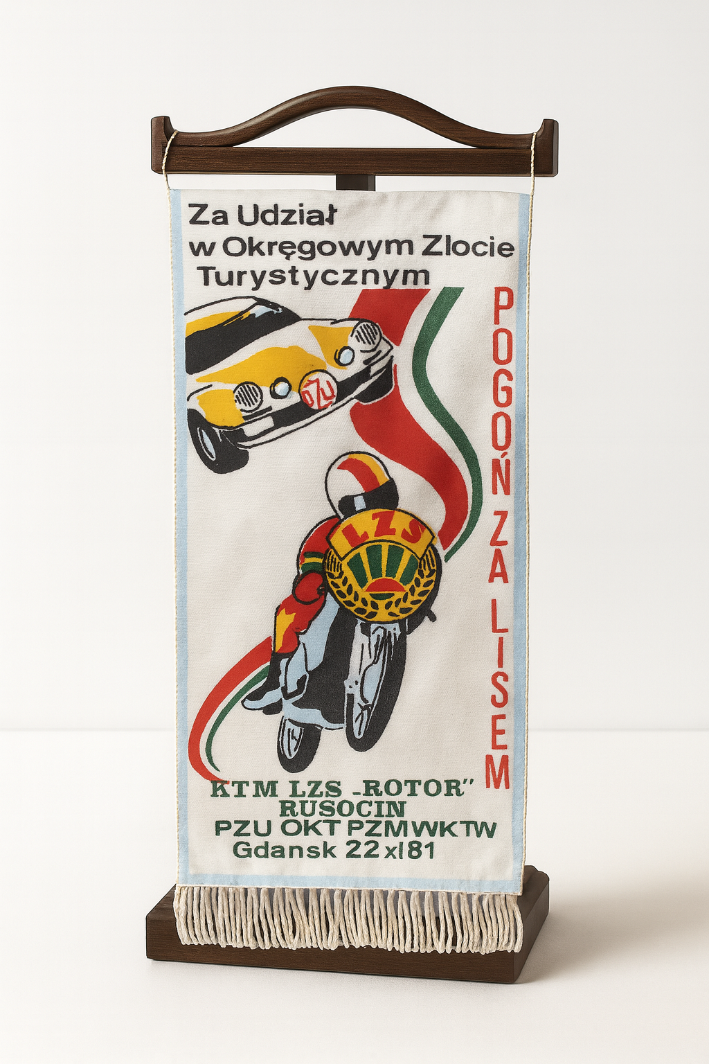 Proporczyk za udział w Okręgowym Zlocie Turystycznym Pogoń Za Lisem