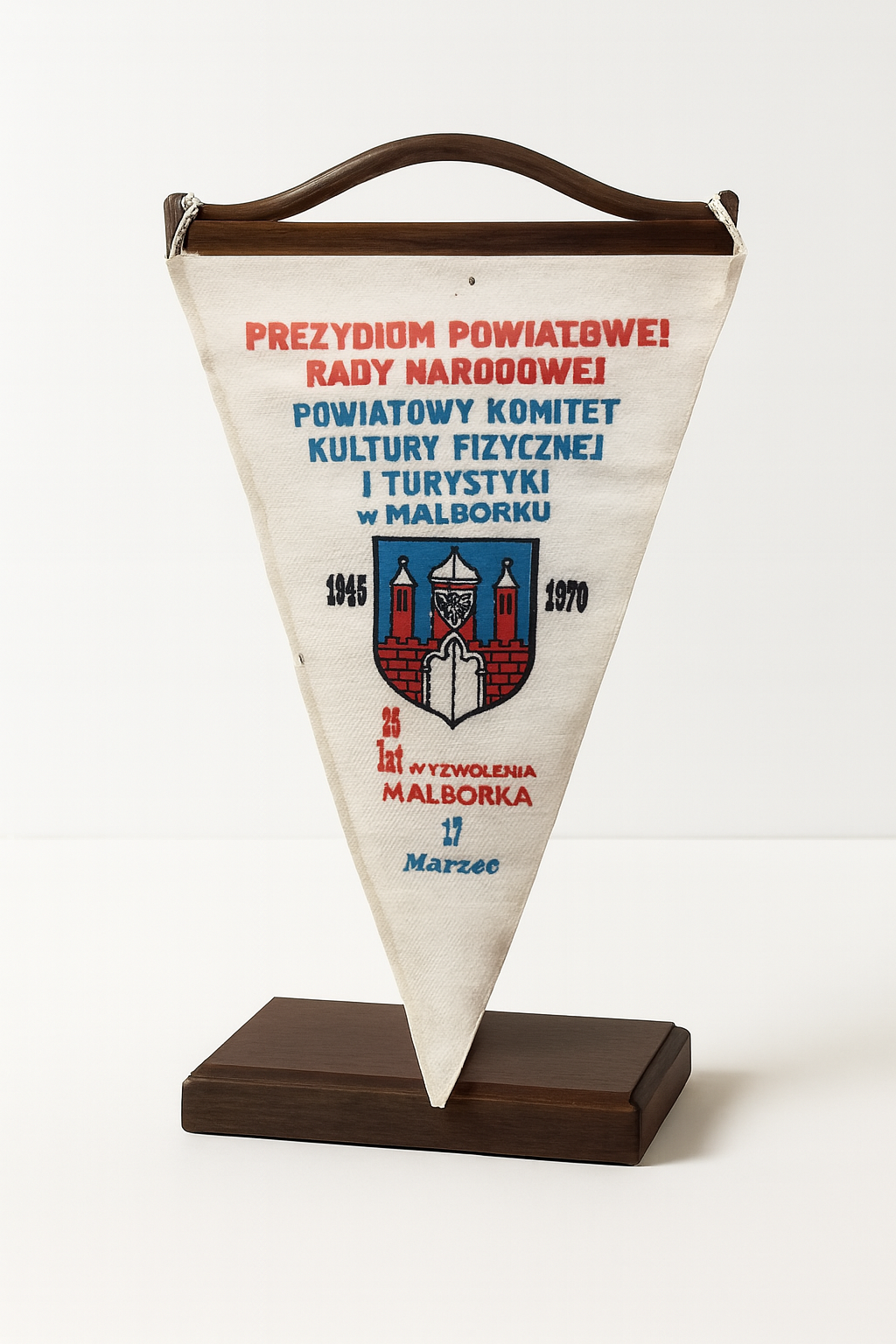 Proporczyk z Prezydium Powiatowej Rady Narodowej w Malborku, 1945-1970