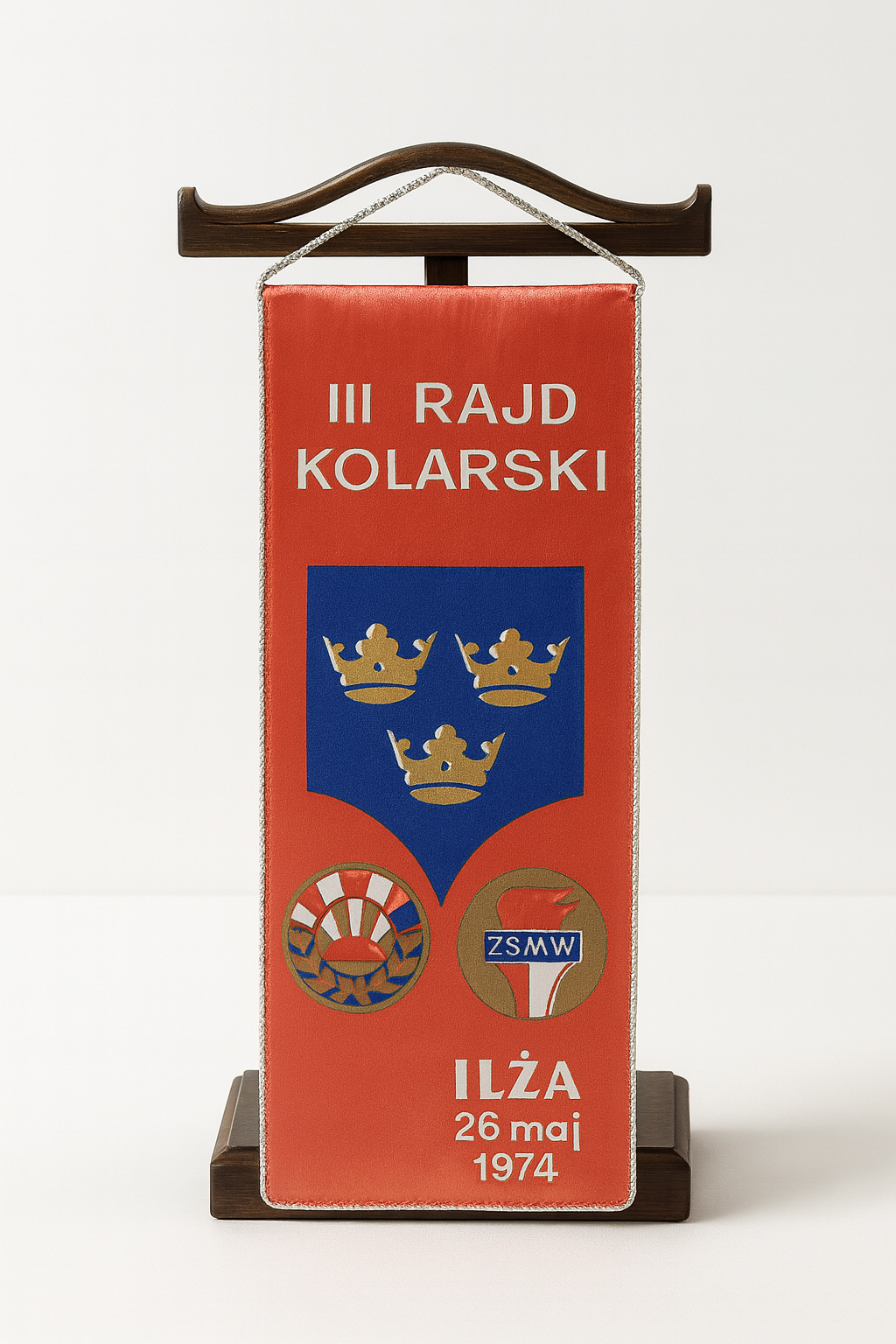 Proporczyk z III Rajdu Kolarskiego z 1974 roku