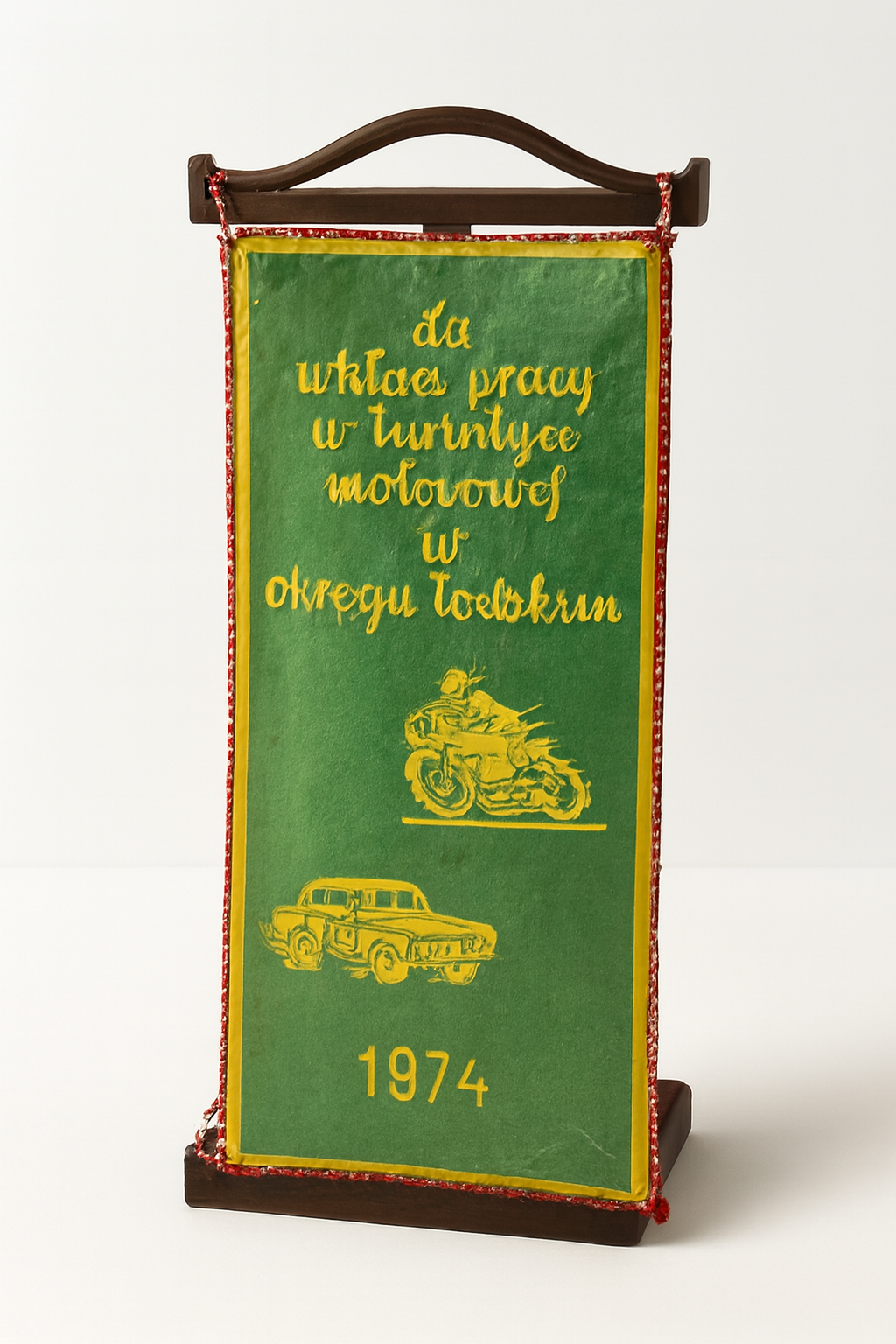 Proporczyk Za Wkład Pracy W Turystyce Motorowej W Okręgu Łódzkim 1974
