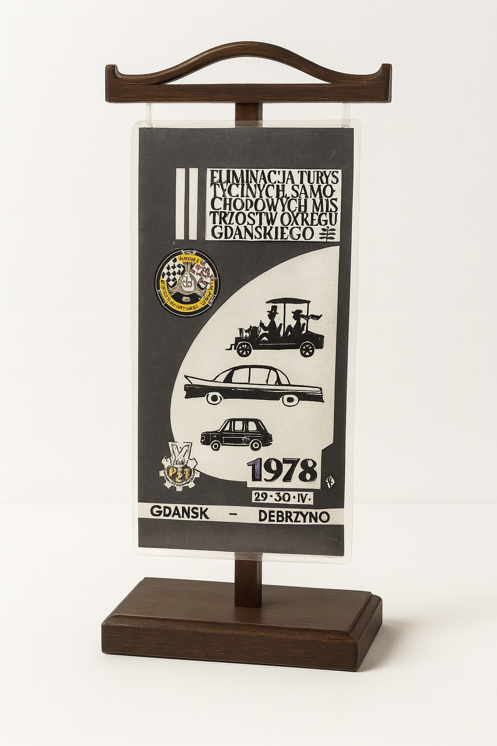 Proporczyk z II Eliminacji Turystycznych Samochodowych Mistrzostw Okręgu Gdańskiego z 1978 roku