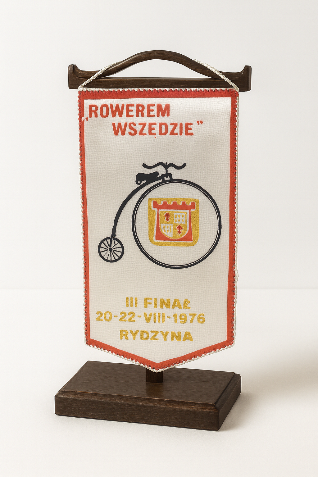 Proporczyk z wydarzenia Rowerem Wszędzie z 1976 roku