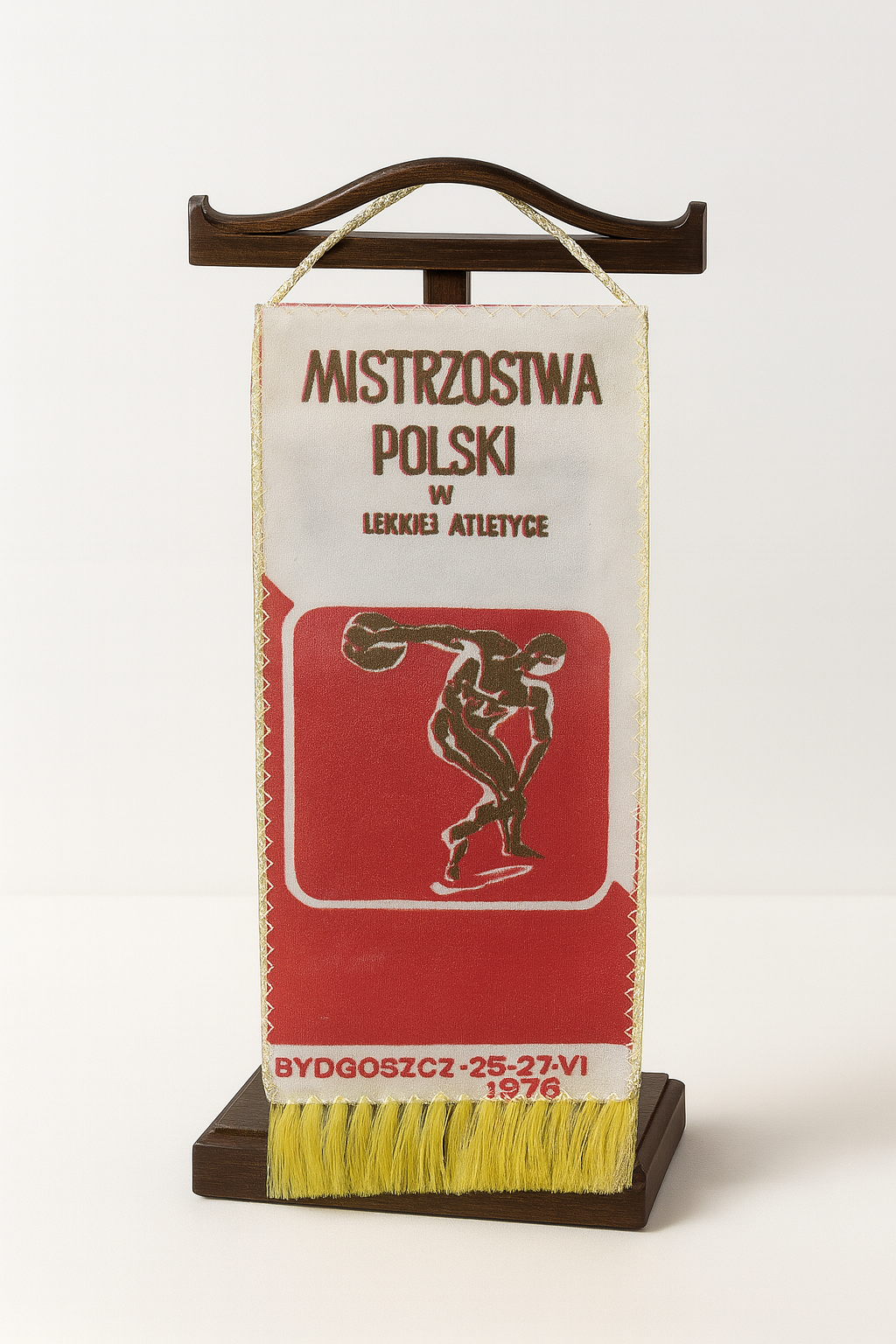 Proporczyk z Mistrzostw Polski w lekkoatletyce Bydgoszcz 1976