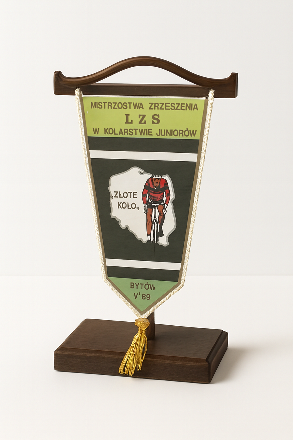 Proporczyk Mistrzostw Zrzeszenia LZS w Kolarstwie Juniorów z Bytowa 1989