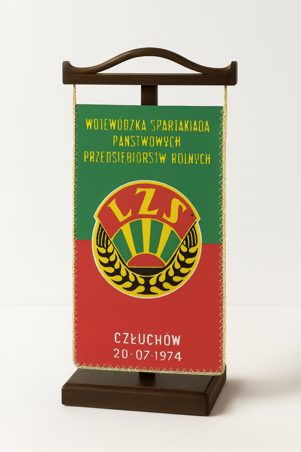 Proporczyk z Wojewódzkiej Spartakiady Państwowych Przedsiębiorstw Rolnych, Człuchów 1974