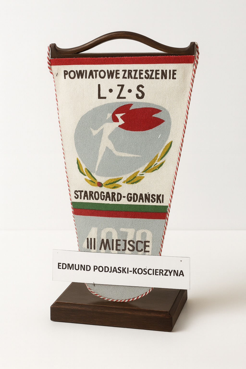 Proporczyk Powiatowego Zrzeszenia LZS Starogard Gdański III miejsce 1970