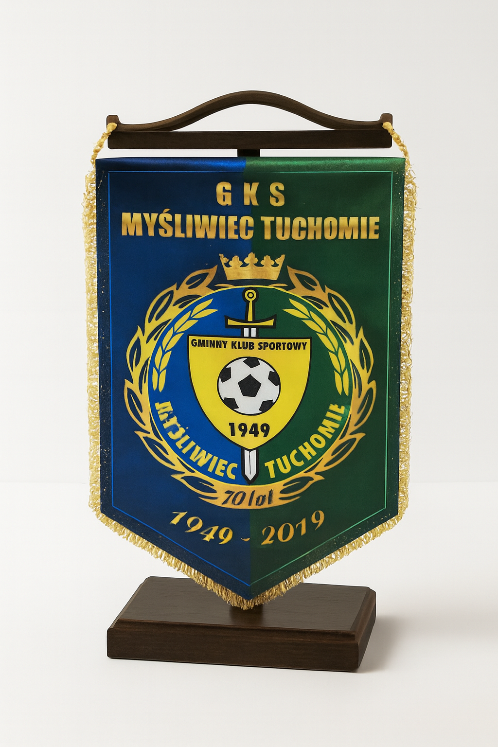Proporczyk GKS Myśliwiec Tuchomie z okazji 70-lecia klubu