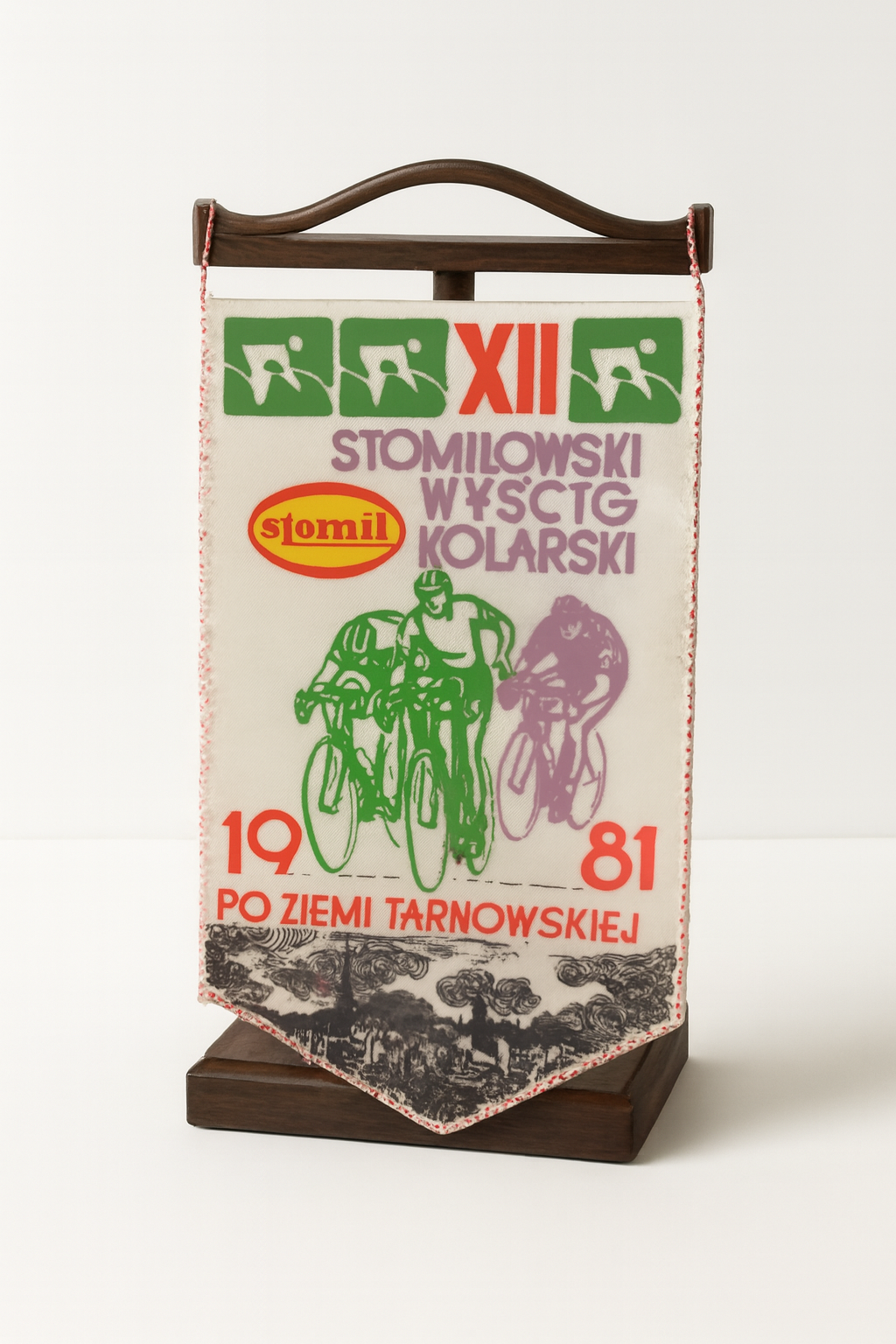 Proporczyk XII Stomilowego Wyścigu Kolarskiego z 1981 roku.
